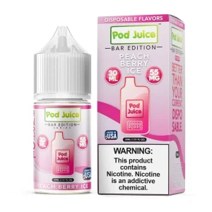 Salt PJ 5000 Series Peach Berry Ice Tobacco Free Nicotine E-Juice 30ml | Pod Juice
