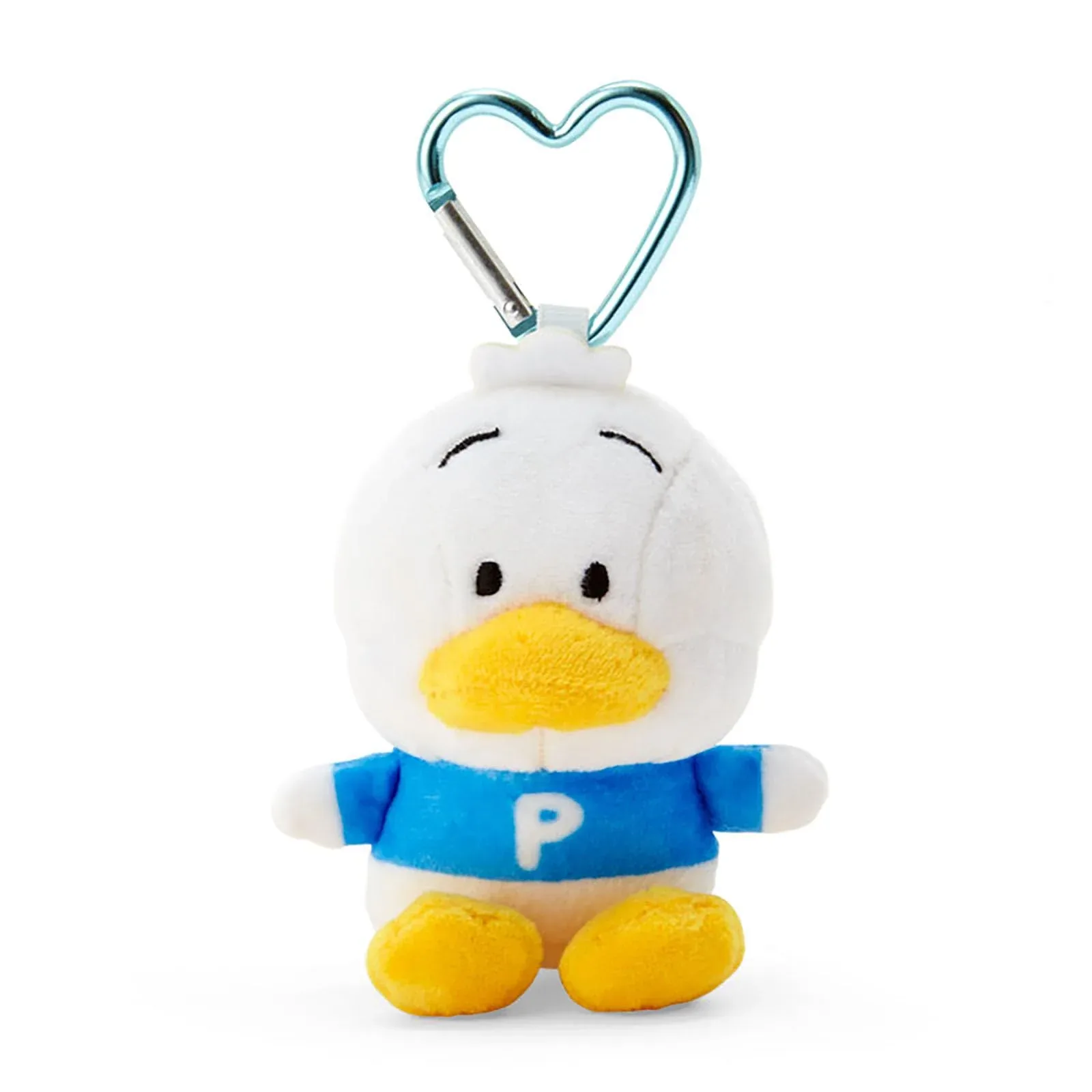 Sanrio Pekkle Duck Mini Mascot Holder with Polyester and Steel Construction