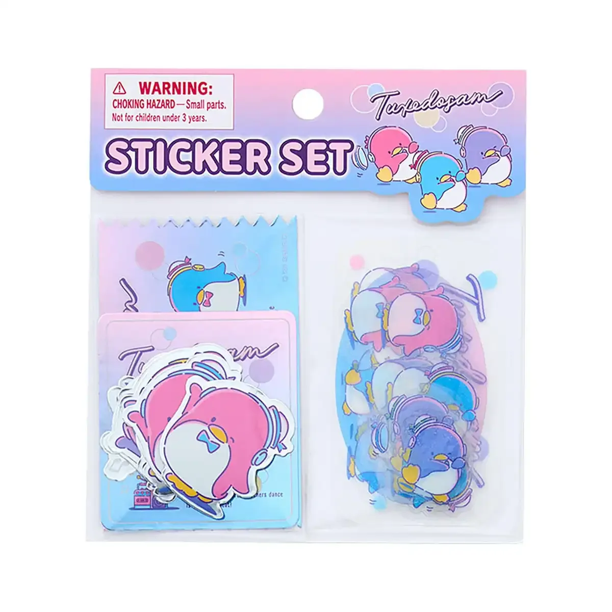 Sanrio Tuxedo Sam Dance and Music Sticker Set for Ages 3+ PVC Paper