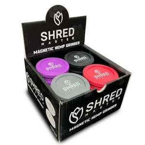 Shred Master Hemp Grinder 2 Piece Magnetic | 12 Count
