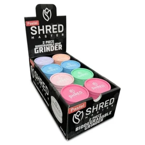 Shred Master Hemp Grinder 2 Piece Pastel | 24 Count