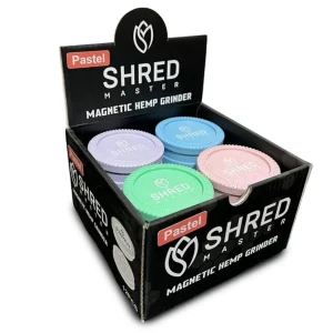 Shred Master Hemp Grinder 2Piece Magnetic Pastel Colors | 12COUNT