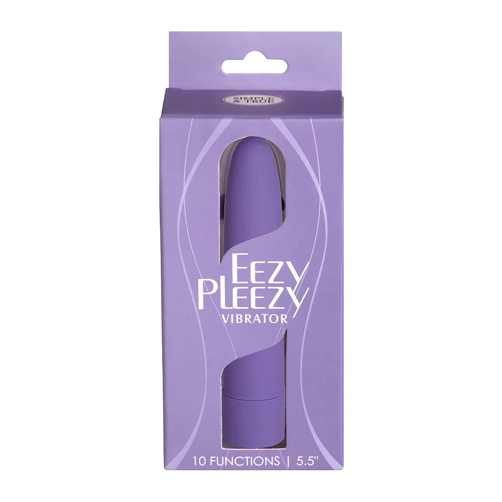 Simple & True Eezy Pleezy Classic Vibrator 5.5 in. Purple
