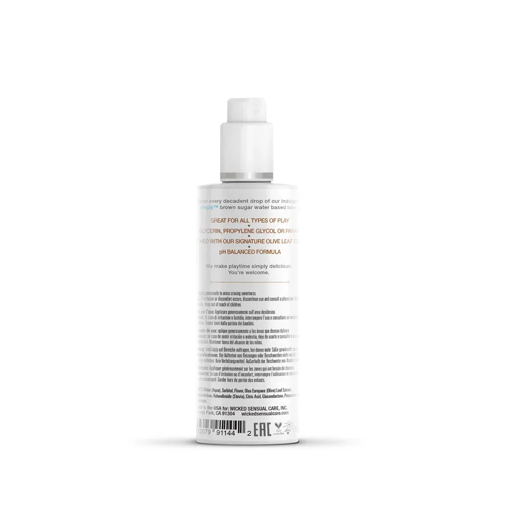 Simply Brown Sugar Flavored Water Based Lubricant 4 oz. - Image 2