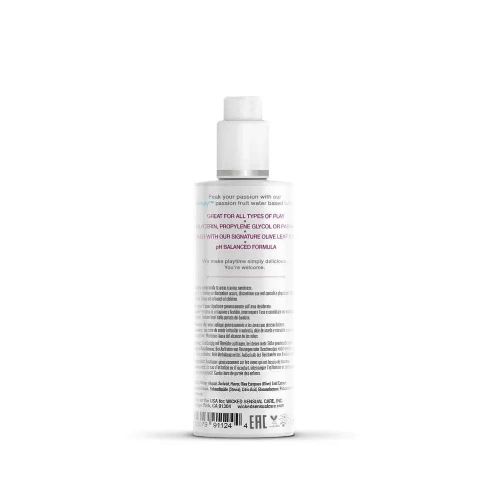 Simply Passion Fruit Flavored Water Based Lubricant 4 oz. - Image 2