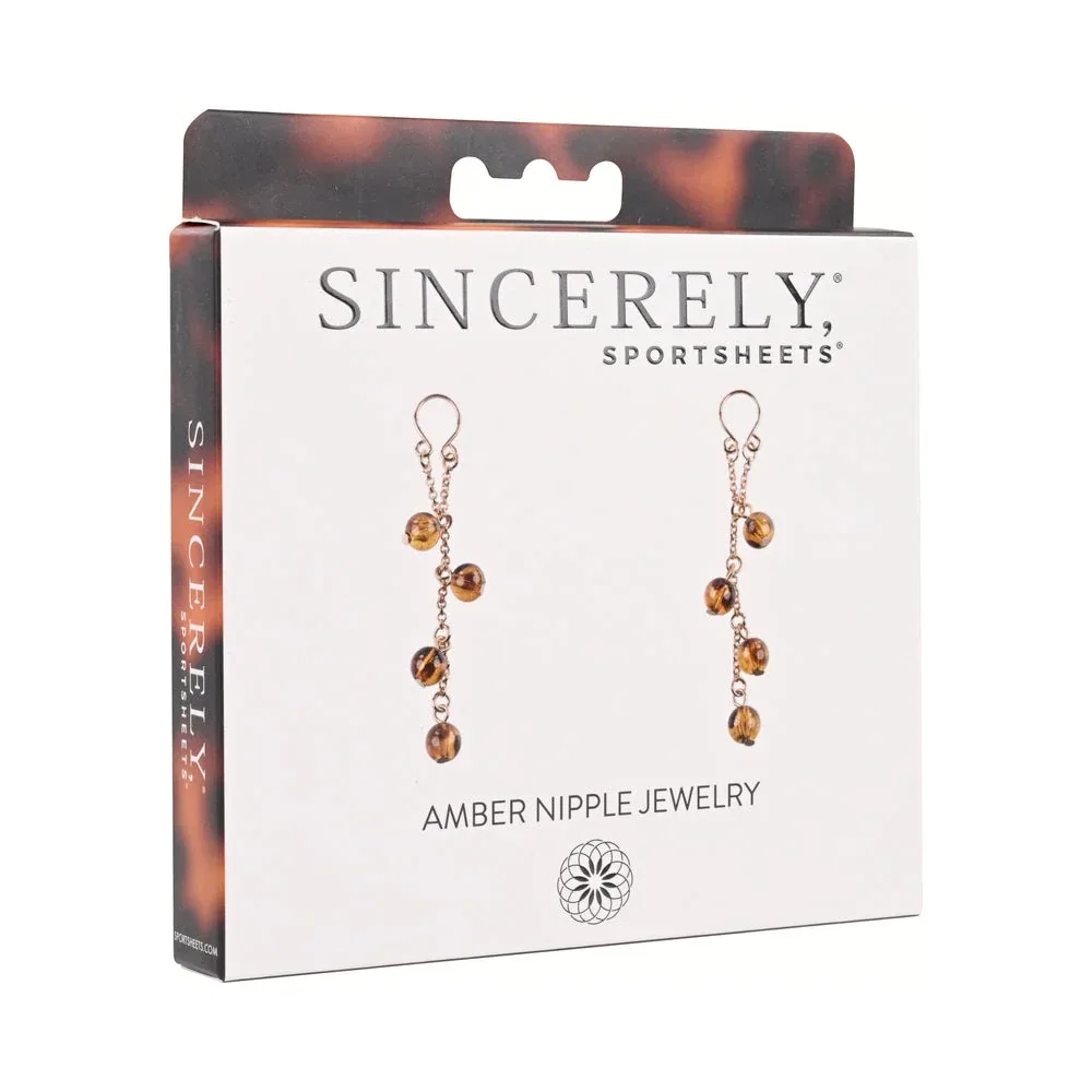 Sincerely, Sportsheets Amber Adjustable Nipple Jewelry Tortoiseshell