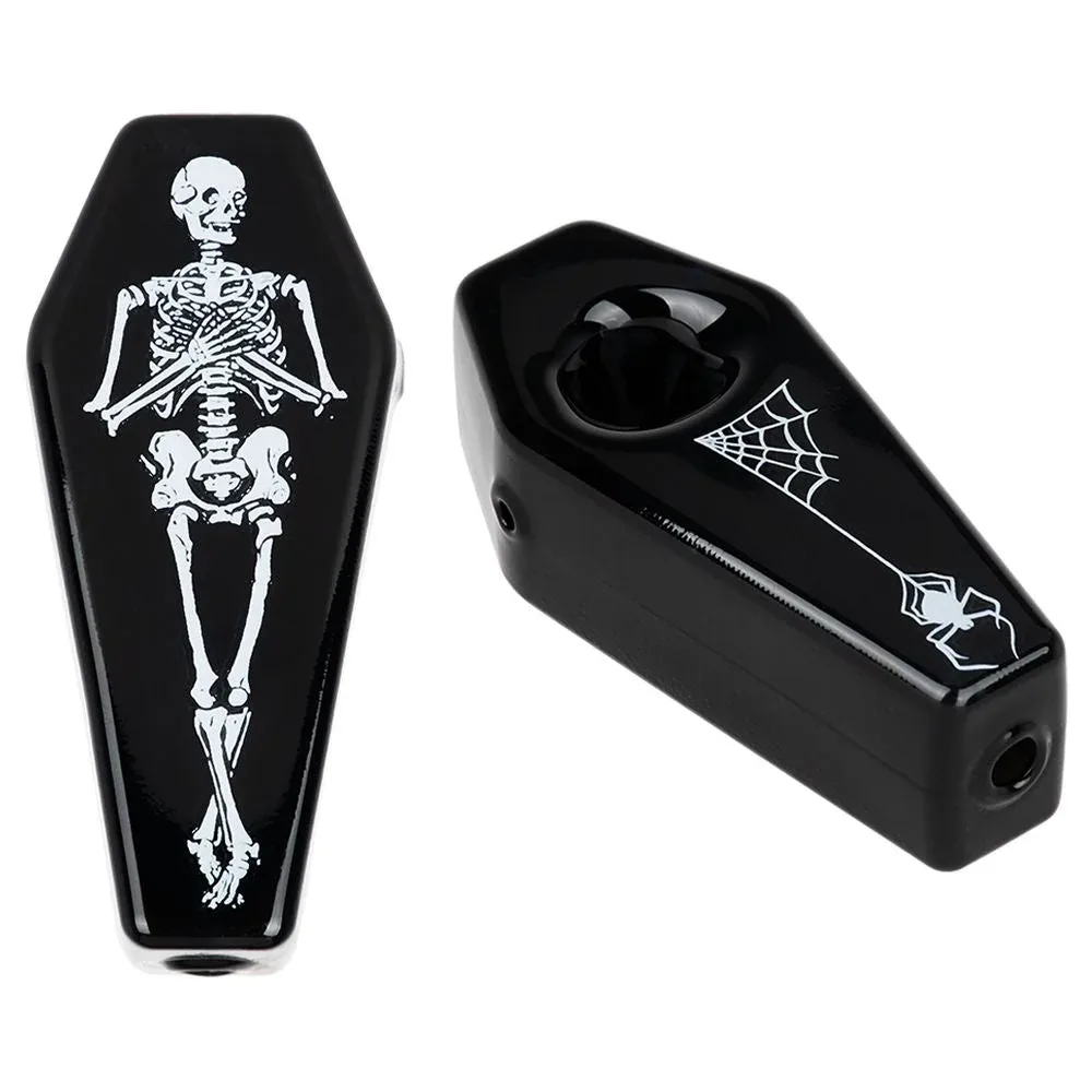 Skelly's Coffin Glass Hand Pipe - 3.75" - Image 2