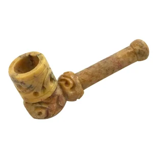 Small Carved 3" Marble Stone Pipe