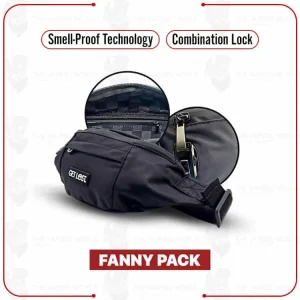 Smell Proof Premium Fanny Pack by Get Lost – Black