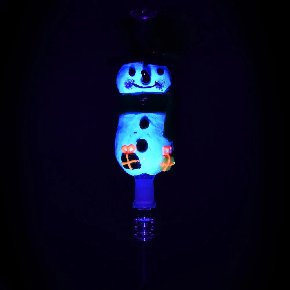 Snowman Vapor Vessel w/ Quartz Tip - 7" / 10mm F - Image 2