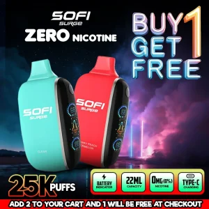 Sofi Surge Zero Nicotine Disposable | 25K Puffs - Buy 1 Get 1 Free