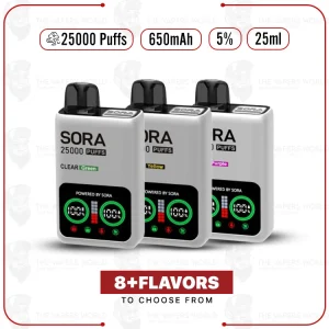 Sora 25000 Puffs Disposable Vape – Clear