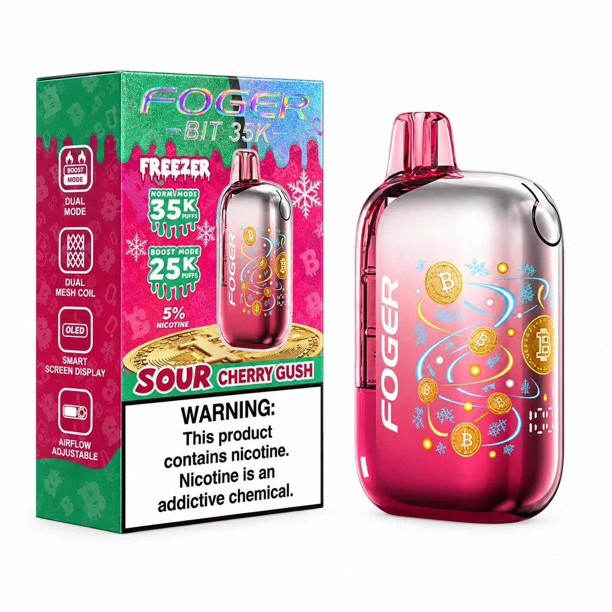Sour Cherry Gush - Foger Bit 35k Disposable Vape