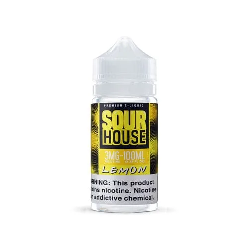 Sour House Lemon 100ml Vape Juice - 3mg