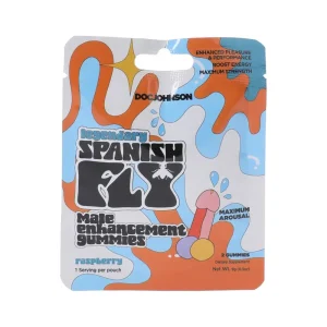 Spanish Fly Male Enhancement Gummies Raspberry 2-Pcs 12ct