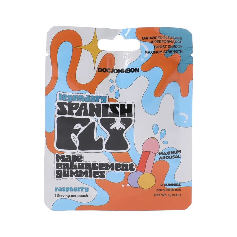 Spanish Fly Male Enhancement Gummies Raspberry 2-Pcs 12ct