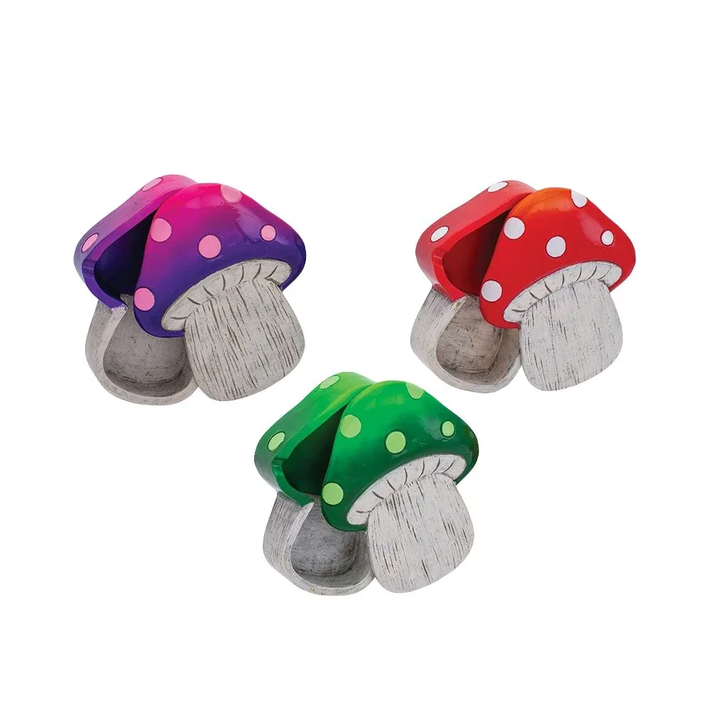Spotted Mushroom Covered Polyresin Ashtray - 5.25" x 4" 4ct - Image 2