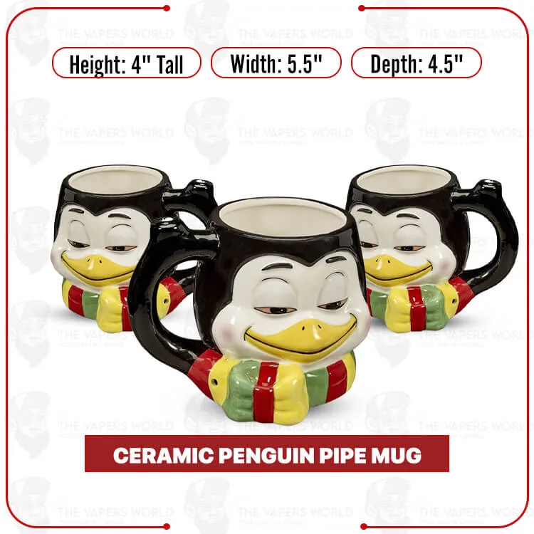 Stoned Penguin Ceramic Pipe Mug