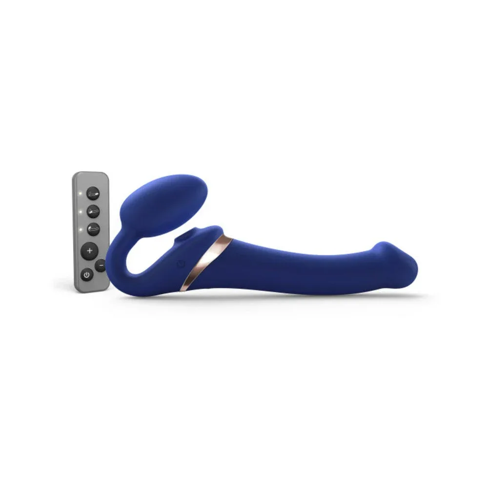 Strap-On-Me Rechargeable Remote-Controlled Multi Orgasm Bendable Strap-On Night Blue M - Image 2