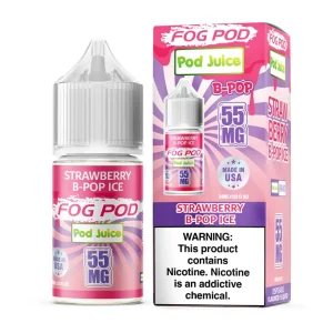 Strawberry B-Pop Ice Salt 30ml E-Juice | Fog Pod X Pod Juice