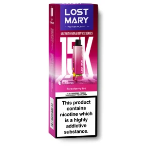 Strawberry Ice Lost Mary Nera FullView 70k Vape Pod
