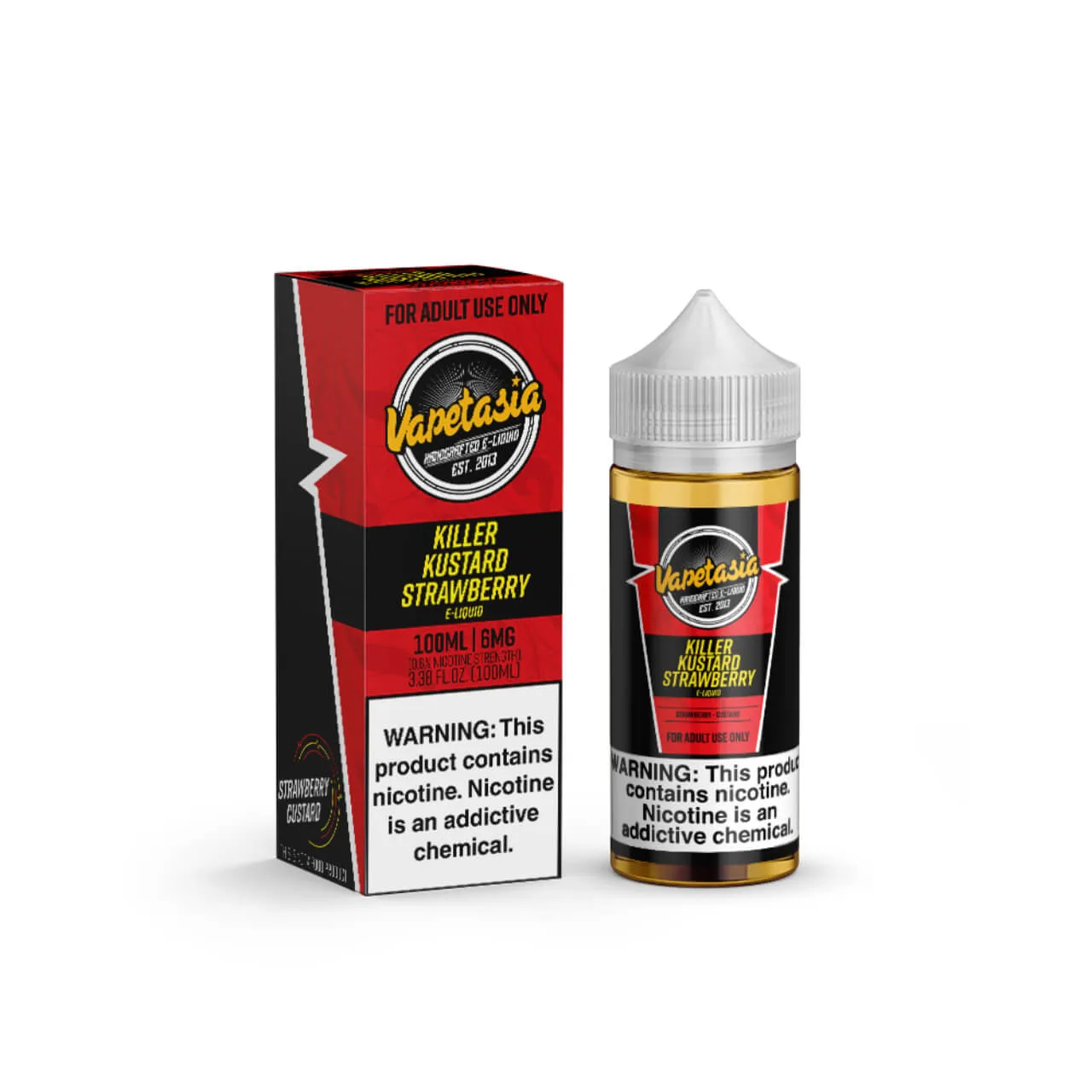 Strawberry Killer Kustard E-Liquid 100ml | Vapetasia