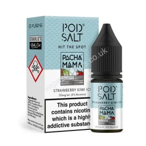 Strawberry Kiwi Ice Nicotine Salt E-Liquid By Pod Salt Fusions Range