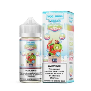 Strawberry Kiwi Pomberry Freeze Tobacco Free Nicotine E-Juice 100ml | Pod Juice