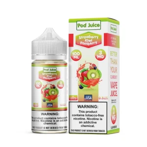 Strawberry Kiwi Pomberry Tobacco Free Nicotine E-Juice 100ml | Pod Juice