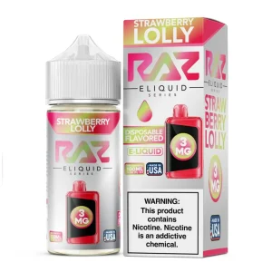 Strawberry Lolly Tobacco Free Nicotine E-Juice 100ml | Pod Juice x RAZ