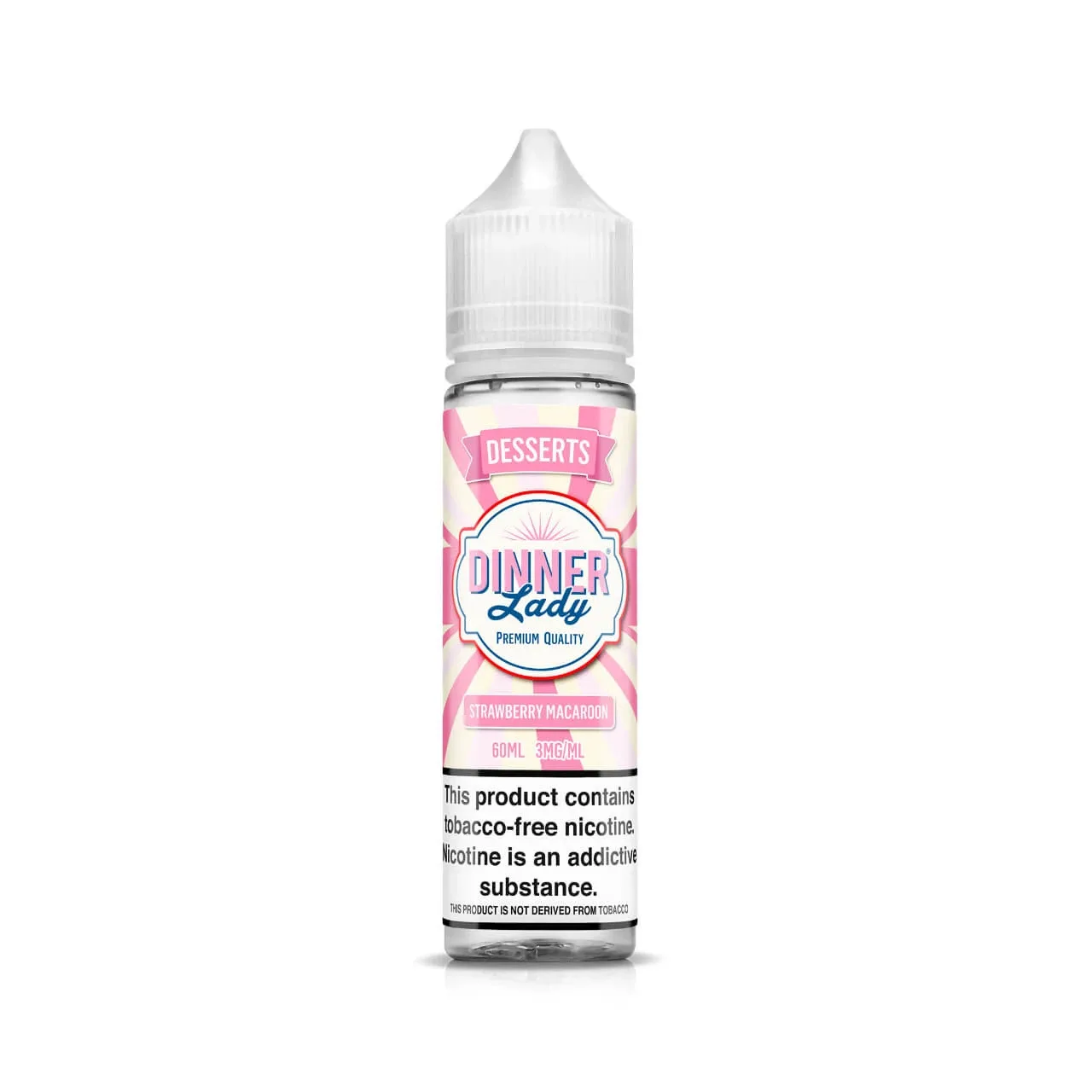 Strawberry Macaroon Tobacco Free Nicotine 60ml E-Juice | Dinner Lady