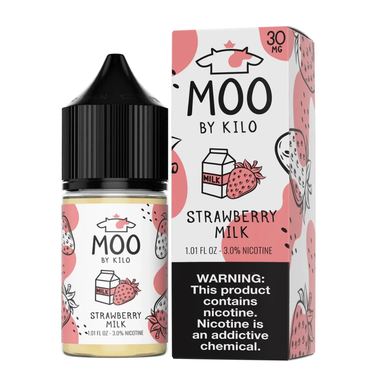 Strawberry Milk Salt 30ml E-Juice | Moo by Kilo