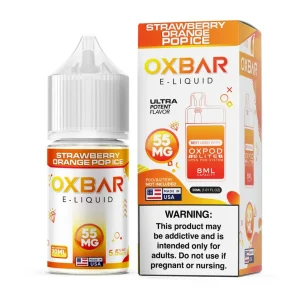 Strawberry Orange Pop Ice Tobacco Free Nicotine Salt 30ml | Pod x Oxbar Juice