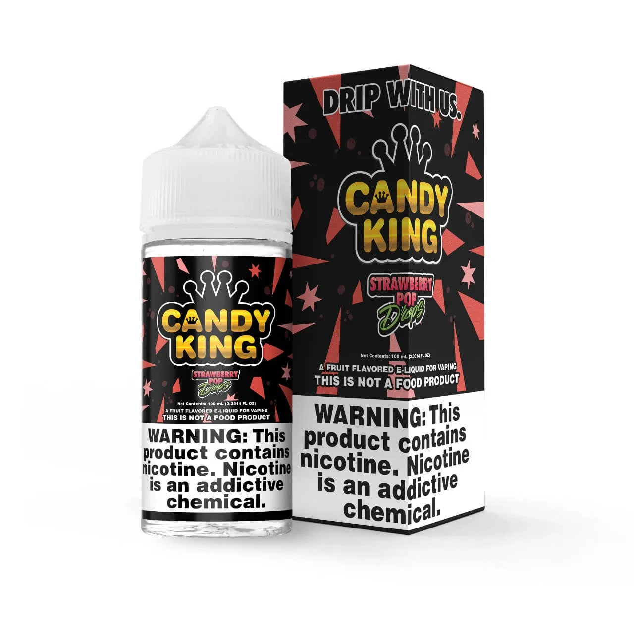 Strawberry Pop Drops 100ml E-Juice | Candy King