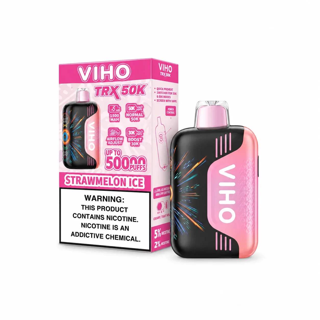 Strawmelon Ice - VIHO TRX 50K Disposable Vape