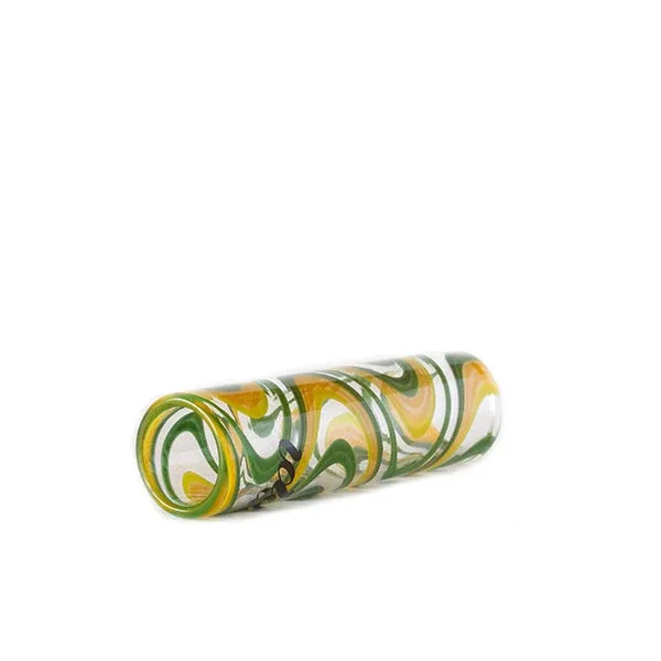 Stündenglass Glass Hookah Hose Tip (Green + Yellow) - Image 2