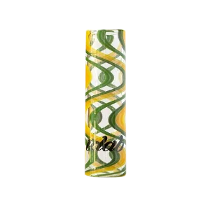 Stündenglass Glass Hookah Hose Tip (Green + Yellow)
