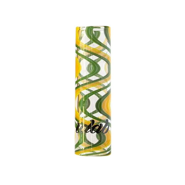 Stündenglass Glass Hookah Hose Tip (Green + Yellow)