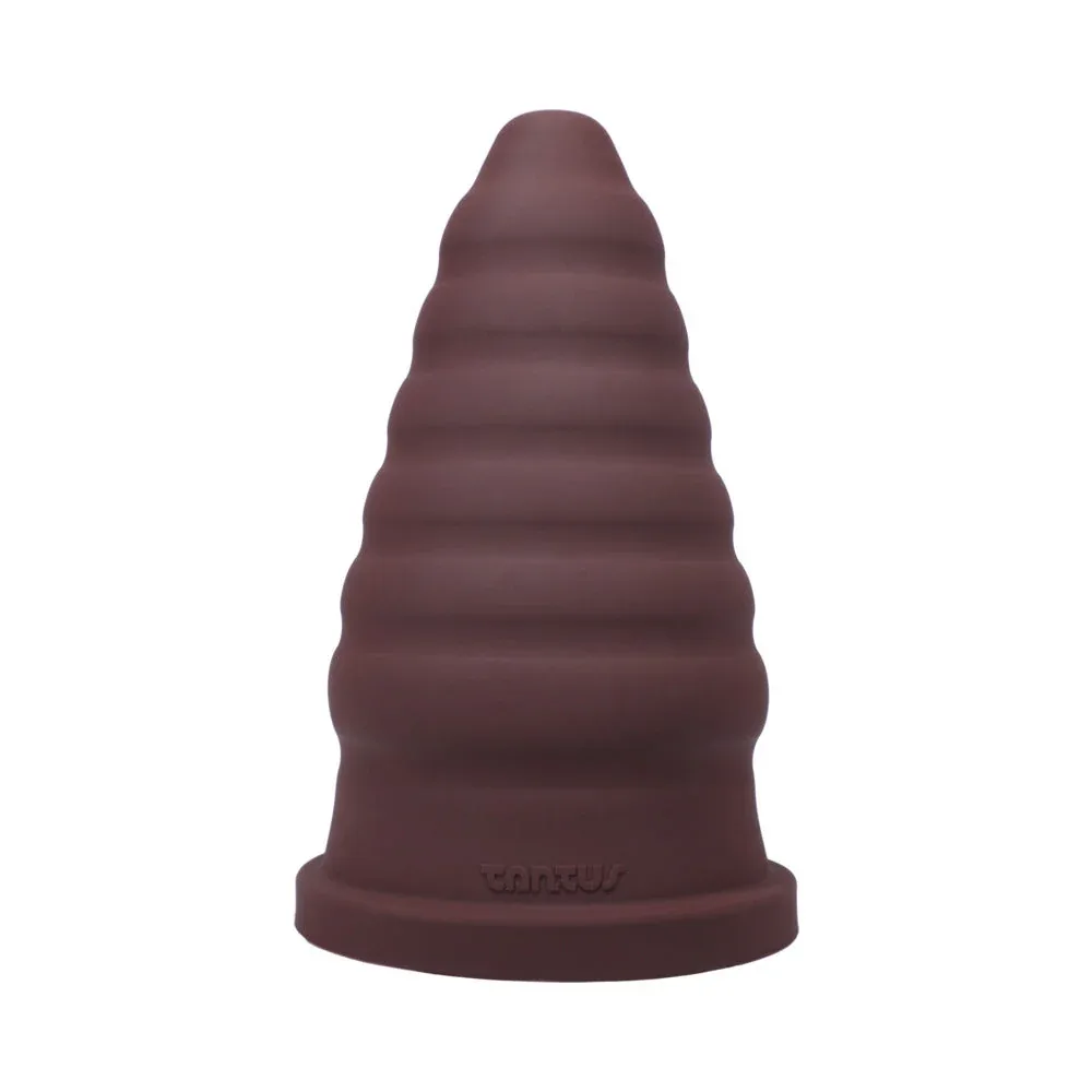 Tantus Cone Ripple Firm Dildo Garnet (Box) - Image 2