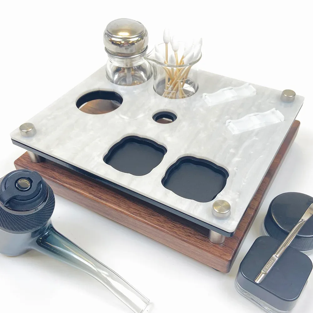 The Puffco Proxy Pipe Holder Dab Tray Cleaning Station Vape Session Organizer ~ Proxy Stand ~ Safe Proxy Storage & Cleaning Display Stand - Image 2