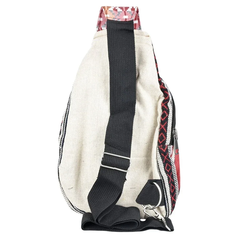 Threadheads Mushroom Patchwork Sling Bag - 9.5" x 8" - Image 2