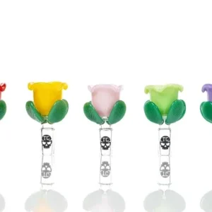 Toxic Glass Rose Petal Bowl with Screen - 14mm