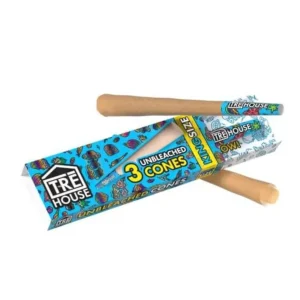 Tre House Premium Pre Roll Cones King Size Slim Unbleached - 3PK