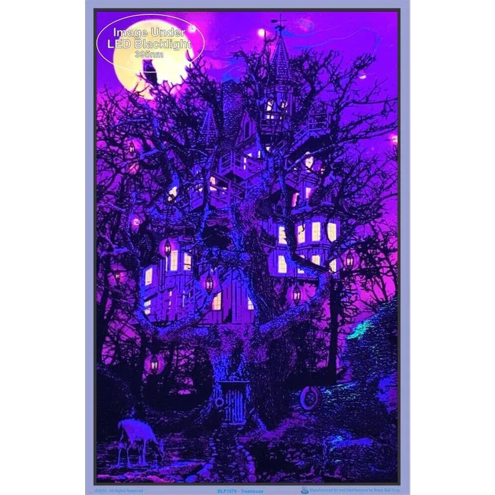 Treehouse Flocked Blacklight Poster - 23"x35" - Image 2