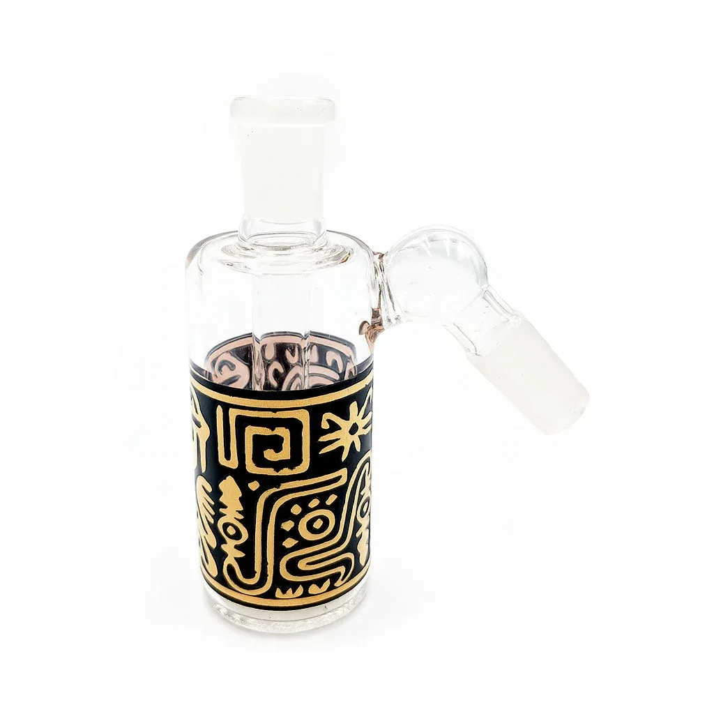 Tribal Print Ash Catcher With Showerhead Perc 14MM Male 45° Angle - Image 2