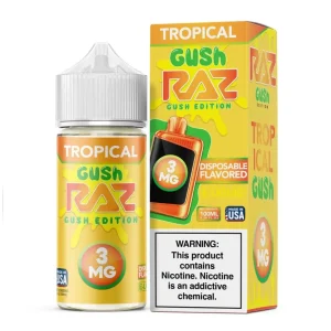 Tropical Gush Tobacco Free Nicotine E-Juice 100ml | Pod Juice x RAZ