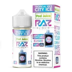 Tropical Vice City Ice Pod Juice RAZ Disposable Collab E