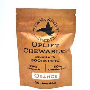 Uplift Chewables | HHC+Caffeine | Strawberry 20ct bag
