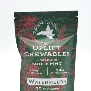 Uplift Chewables | HHC+Caffeine | Watermelon 20ct bag