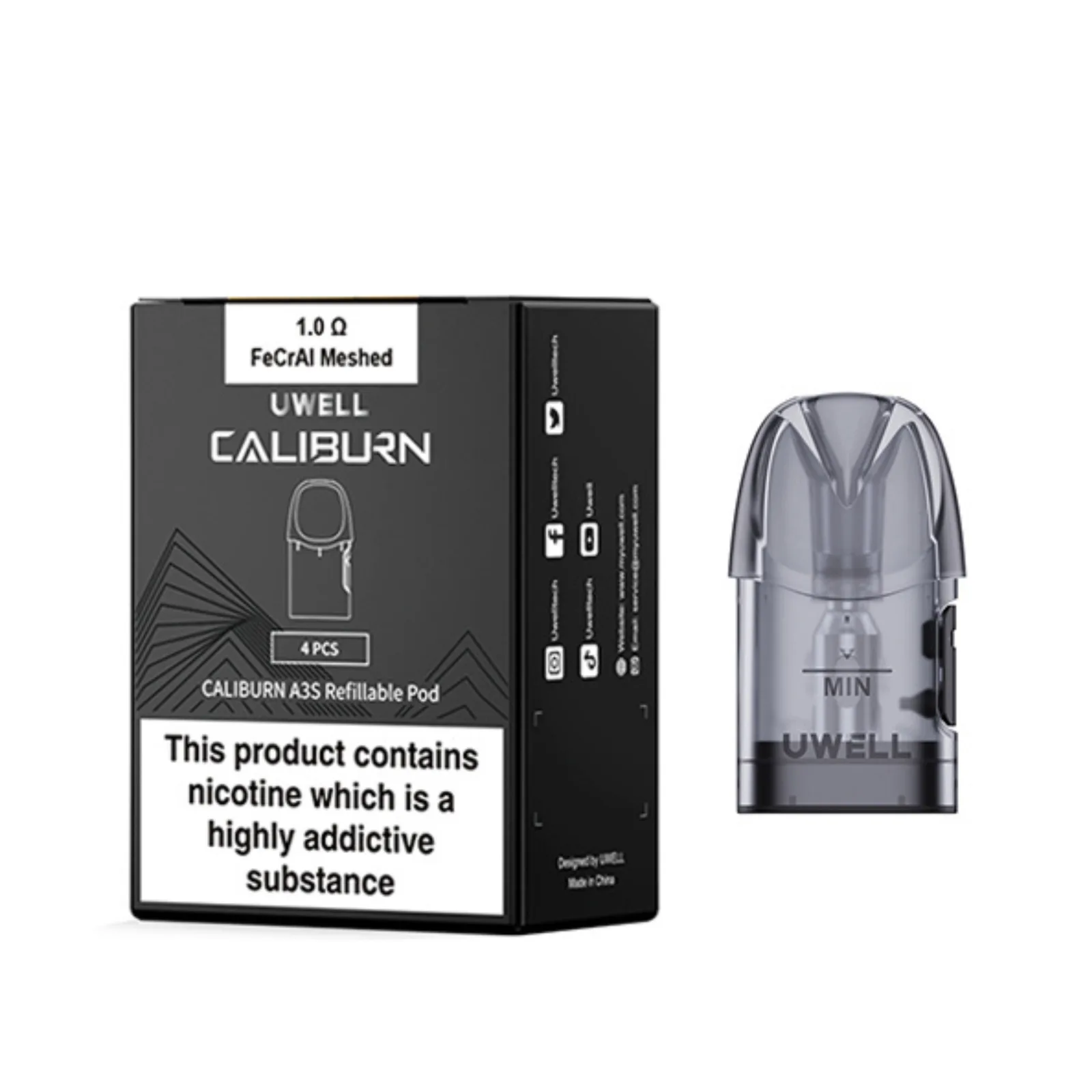 Uwell Caliburn A3S Replacement Pods 2ml - Image 2